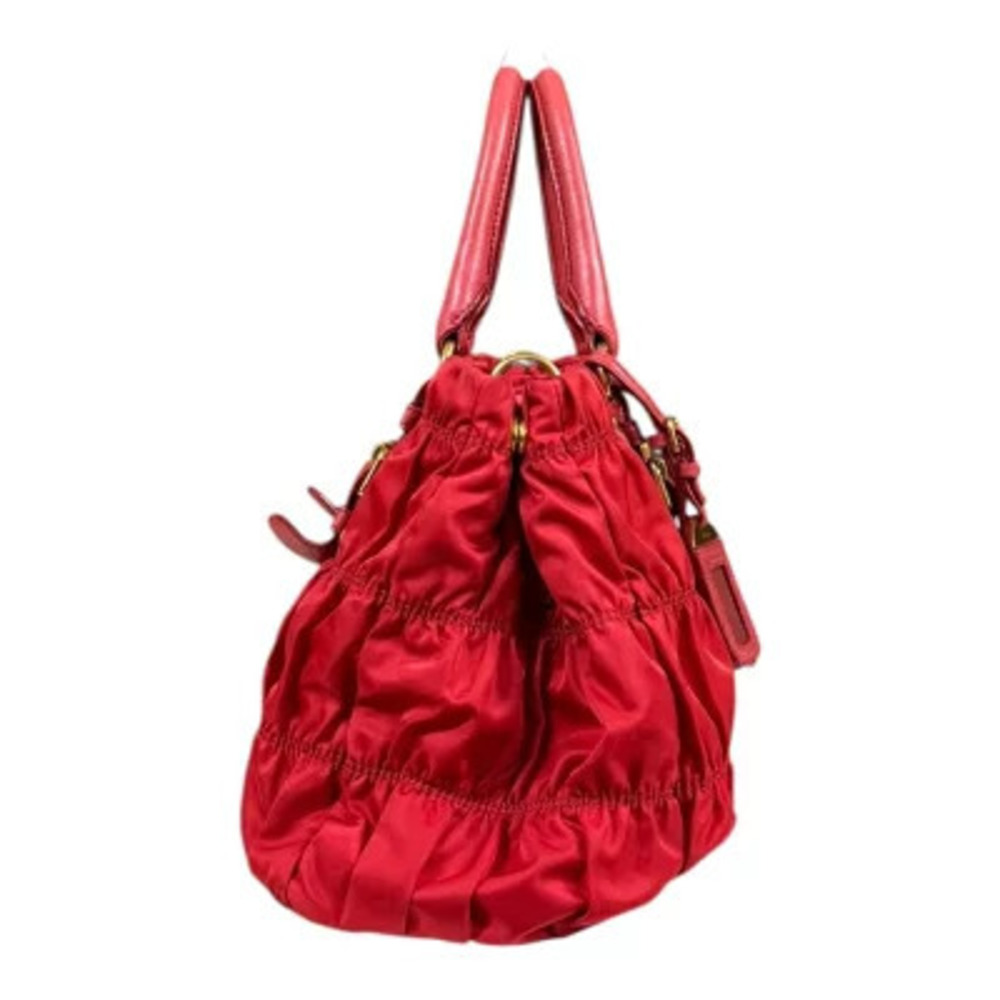 Prada Tessuto Gaufre red ruched Shoulder bag - Picture 4 of 8